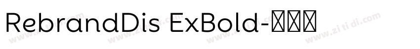 RebrandDis ExBold字体转换 RebrandDis ExBold字体转换